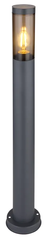 Boston 80cm Antrasitt pullerter Fra Globo Lighting - Tillverkad i rostfritt st&aring;l med en r&ouml;kf&auml;rgad plastsk&auml;rm ger den ett mjukt och behagligt ljus.