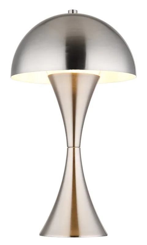 Dima 36cm Nikkel bordlampe Fra Globo Lighting - Perfekt f&ouml;r moderna milj&ouml;er, d&auml;r den ger en sofistikerad touch samtidigt som den sprider behagligt ljus.