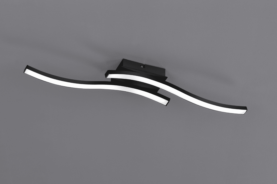 Route 56cm Svart plafond Fra Trio Lighting - 