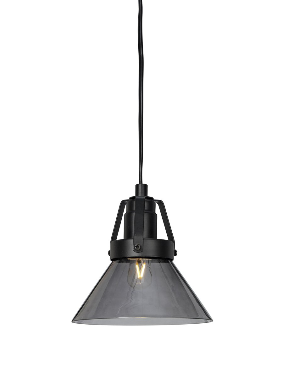 Skomakerlampe Ø15 Røykfarget vinduslampe Fra Cottex - Leveres med 3,5m sort ledning og støpsel.