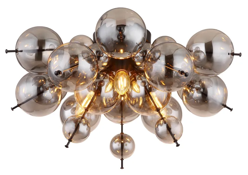 Udo Ø55 Røykfarget plafond Fra Globo Lighting - Perfekt f&ouml;r vardagsrum, sovrum eller matsalar d&auml;r den bidrar till en stilfull och inbjudande milj&ouml;.