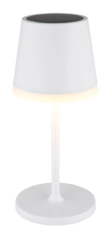 Bordslampa LED Hvit solcellelampe Fra Globo Lighting - Den diskreta designen sm&auml;lter in i alla milj&ouml;er och med IP44-klassning &auml;r den t&aring;lig mot v&auml;der och vind.