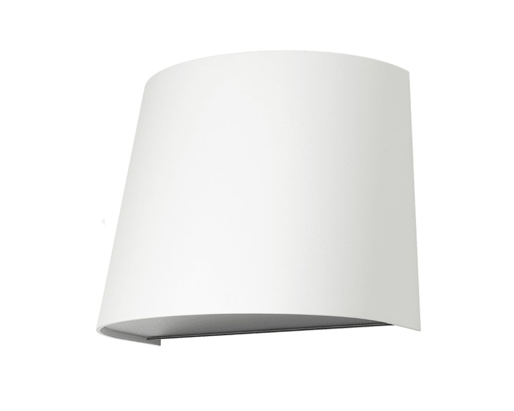 Mini Hvit utendørslampe Fra Westal - Baksiden er utstyrt med to inn- og utganger og hurtigkoblingsterminal, som gjør den enkel å montere.