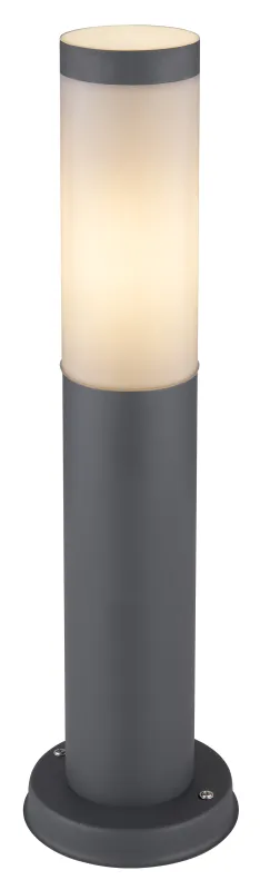 Boston 45cm Antrasitt pullerter Fra Globo Lighting - Tillverkad i rostfritt st&aring;l med en opalvit plastsk&auml;rm ger den ett mjukt och behagligt ljus.