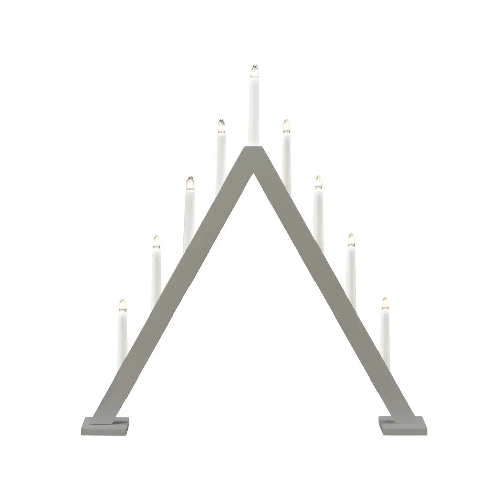 Candelabra 9 Lights Grå Fra Konstsmide - Den klassiske pyramideformen er kombinert med et minimalistisk design, noe som gj&oslash;r den til en perfekt interi&oslash;rdetalj i b&aring;de tradisjonelle og moderne hjem.