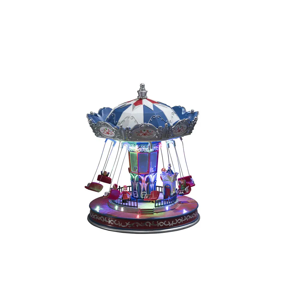 Mekanisk Juledekorasjon Med Karusell 27cm Flerfarget Fra Konstsmide - Med bevegelige deler og skarpe LED-lys skaper det en festlig og nostalgisk f&oslash;lelse.