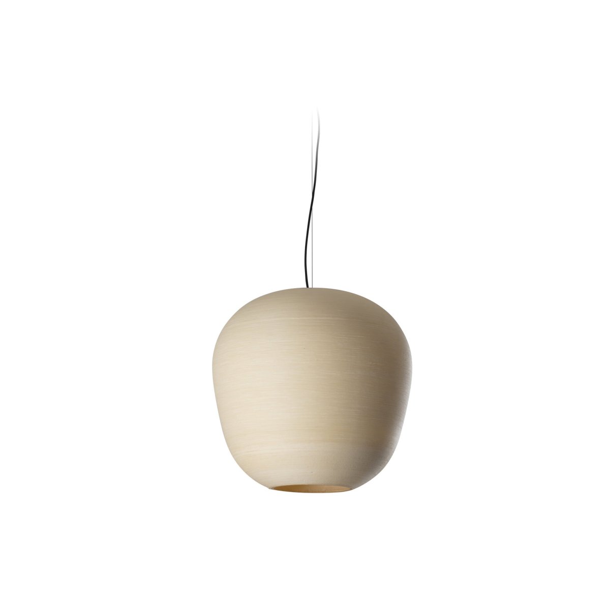 Tierra Ø52 Beige Taklampe Fra Faro Barcelona - Den unike, uregelmessige overflaten gir et ekte h&aring;ndverksmessig uttrykk, mens den bikubelignende formen sprer et varmt og mykt lys.
