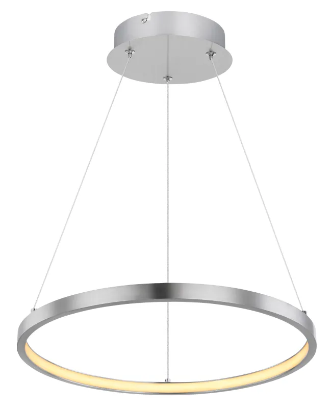 Ralph Ø38 Nikkel Taklampe Fra Globo Lighting - Den moderna, runda takpendeln Ralph i matt nickel &auml;r en stilren blickf&aring;ngare i ditt hem.