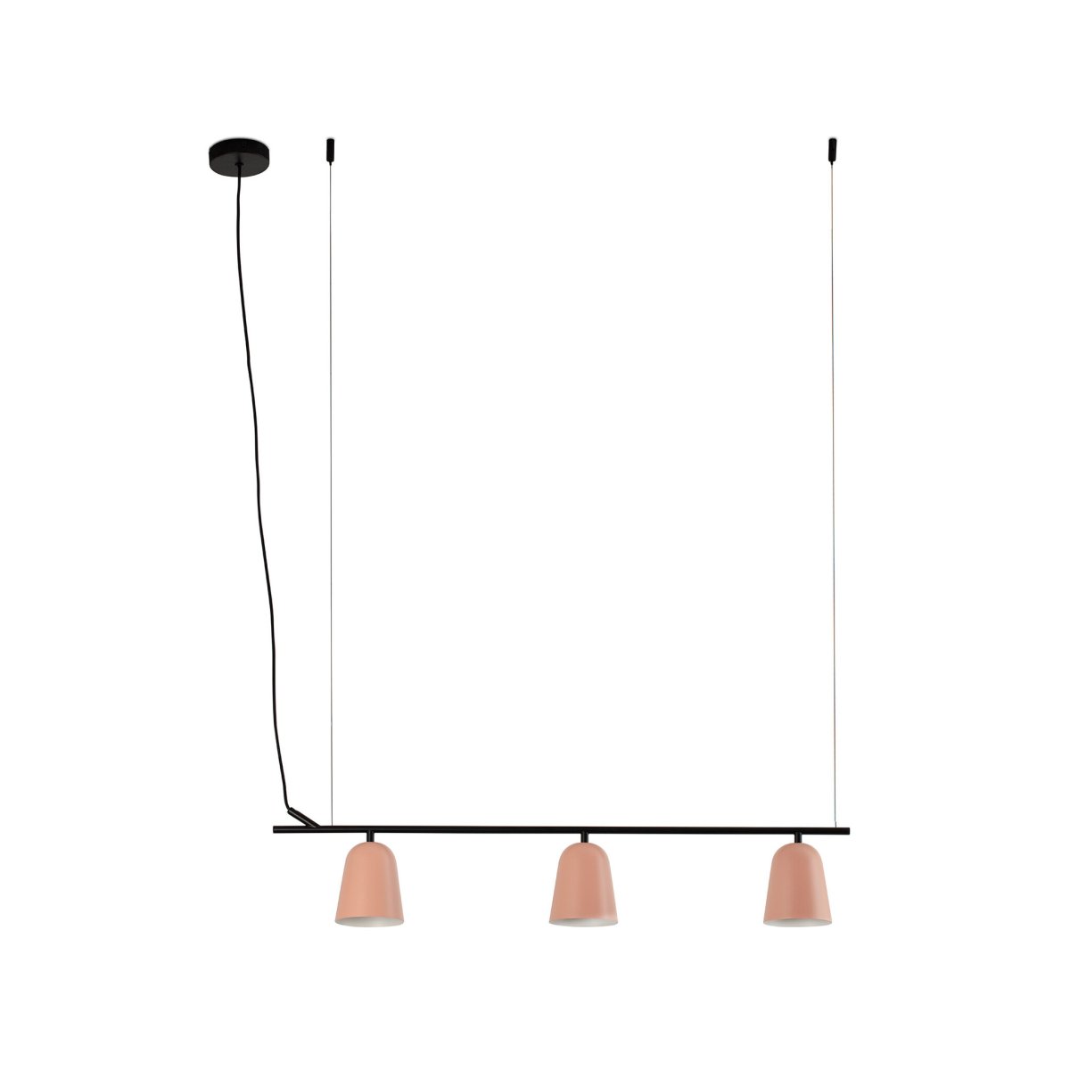 Studio 92cm Rosa Taklampe Fra Faro Barcelona - Studio er en stilig pendellampe designet av Nahtrang, inspirert av det tidl&oslash;se designspr&aring;ket fra 1950-tallet i en moderne tolkning.