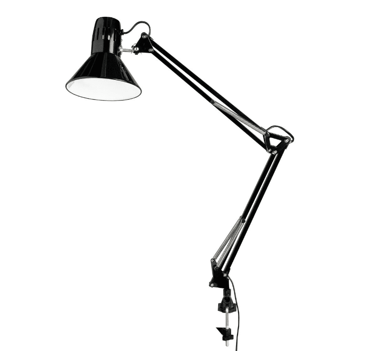 Venla Svart klemmelampe Fra Airam - Klassisk og tidl&oslash;s skrivebordslampe og innvendig armatur.