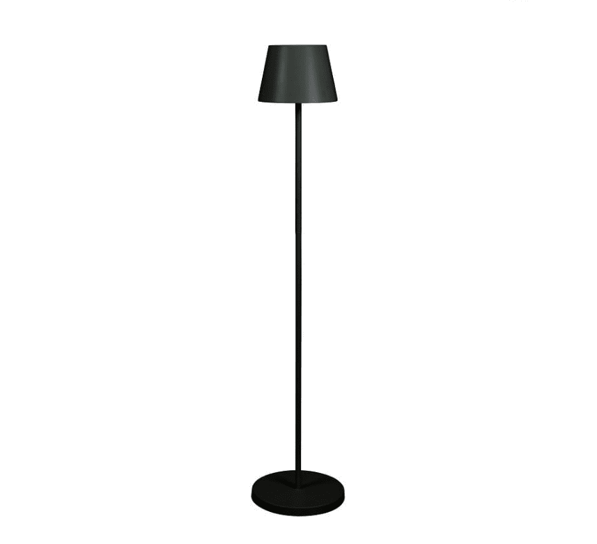 Pomezia 124cm Svart bærbar Fra Konstsmide - Høyden er justerbar mellom 53 og 124 cm, så du kan også bruke den som en høy bordlampe.