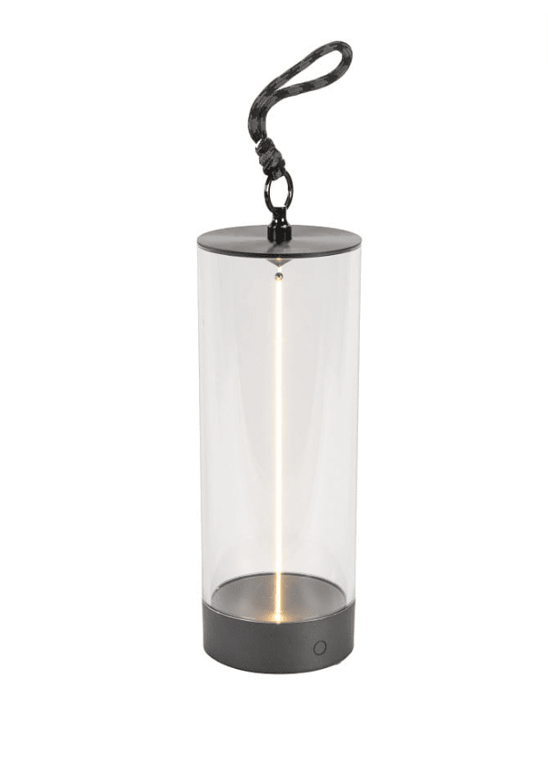 Edison 24cm Antrasitt bærbar Fra Konstsmide - Med håndtaket kan du enkelt bruke Edison som hengende lanterne, men om du foretrekker den stående kan du enkelt ta av håndtaket.