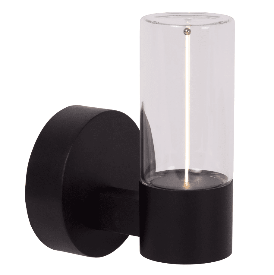 Filani Svart utendørslampe Fra Lucide - Filani er en moderne fasadelampe som gir godt allsidig lys med sin innebygde LED-lampe.