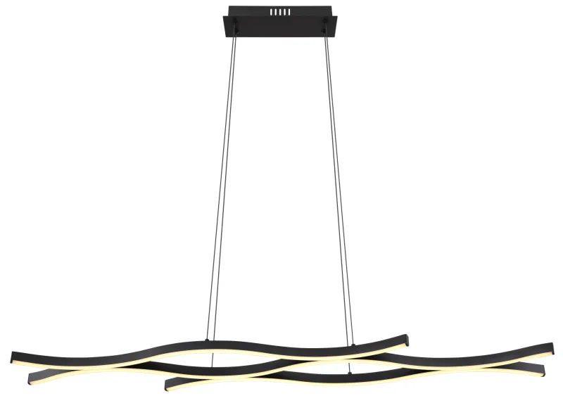 Geronimo 108cm Svart Taklampe Fra Globo Lighting - Lampan &auml;r tillverkad av metall, aluminium och har en opalf&auml;rgad plastsk&auml;rm som ger en stilren och harmonisk estetik.