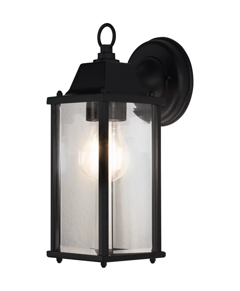 Lantern Square M Svart utendørslampe Fra Ledvance - Lantern Square er en stilig vegglampe i klassisk lanternedesign som gir en tidl&oslash;s og elegant f&oslash;lelse til fasader, entre og uteplasser.