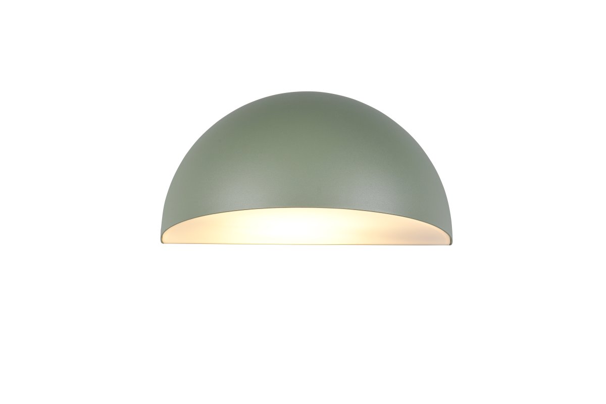 Maas 27cm Grønn utendørslampe Fra Trio Lighting - Maas er en stilig vegglampe med mykt avrundet form i en moderne salviegr&oslash;nn nyanse.