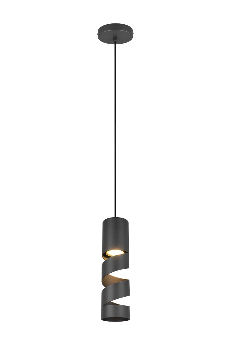Stream 28cm Svart Taklampe Fra Trio Lighting - 