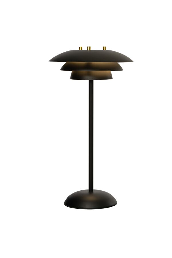 Epsilon 37cm Svart bærbar Fra Aneta Lighting - Epsilon er en elegant, b&aelig;rbar bordlampe for innend&oslash;rs bruk med et tidl&oslash;st design og en ber&oslash;ringsdimmer som er diskret plassert p&aring; sokkelen.