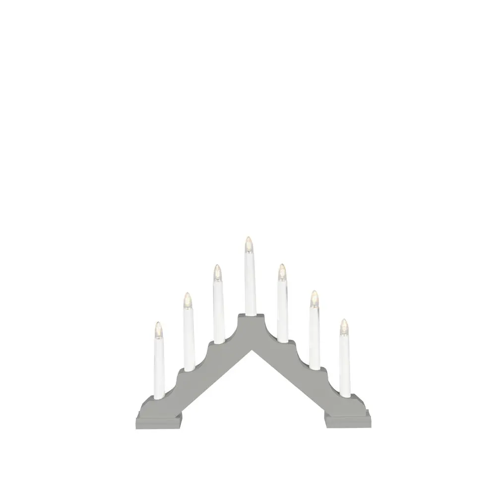 Candelabra 7 Lights Grå Fra Konstsmide - Den klassiske formen med syv lys passer perfekt i b&aring;de sm&aring; og store rom.