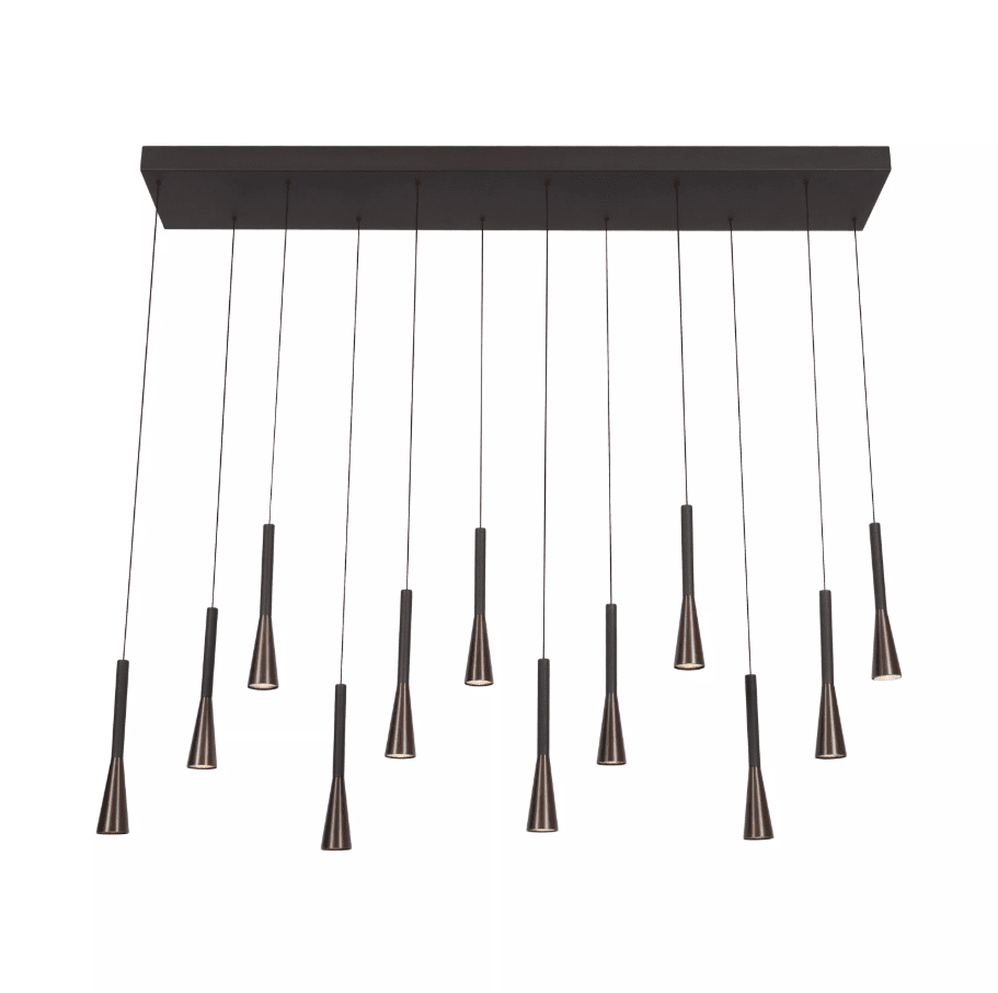 Joakim 135cm Brun Taklampe Fra Lucide - Fargetemperaturen kan stilles inn under installasjonen mellom 2700K varmt hvitt lys eller 4000K hvitt lys for å dekke alle behov.