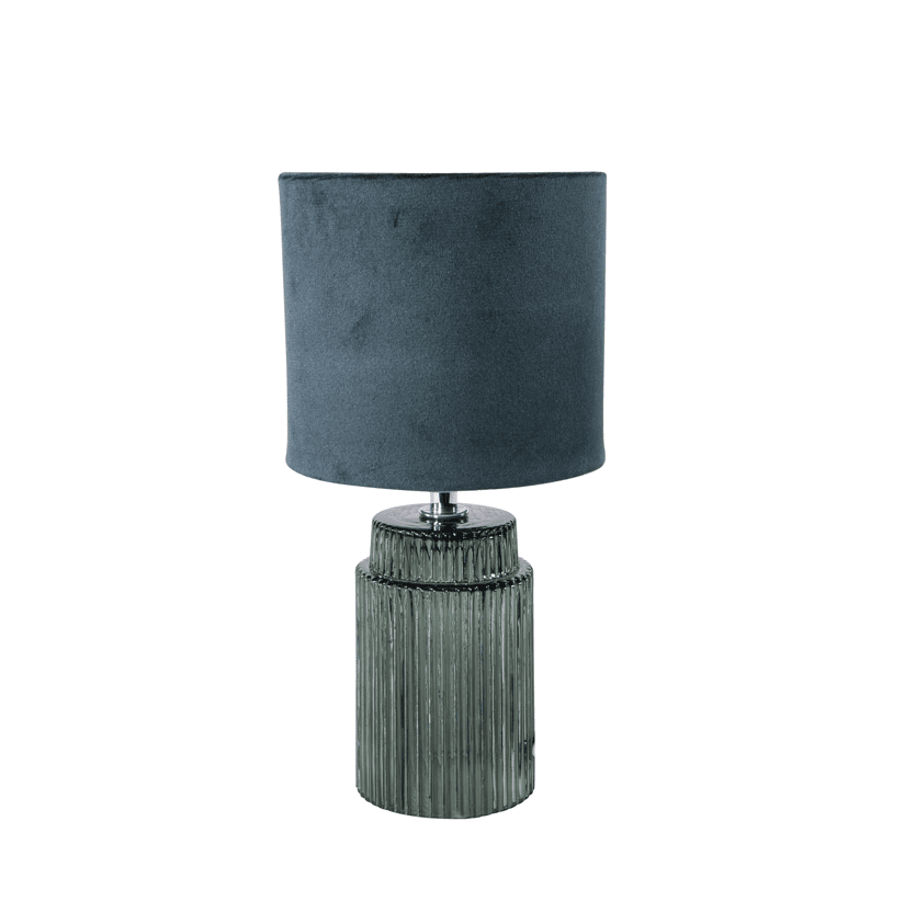 Zoom bilde av Johanna 28cm Grønn bordlampe Fra Pixie Design - Johanna bordlampe har en vakker kombinasjon av glass og tekstil som gir en elegant og sofistikert følelse.