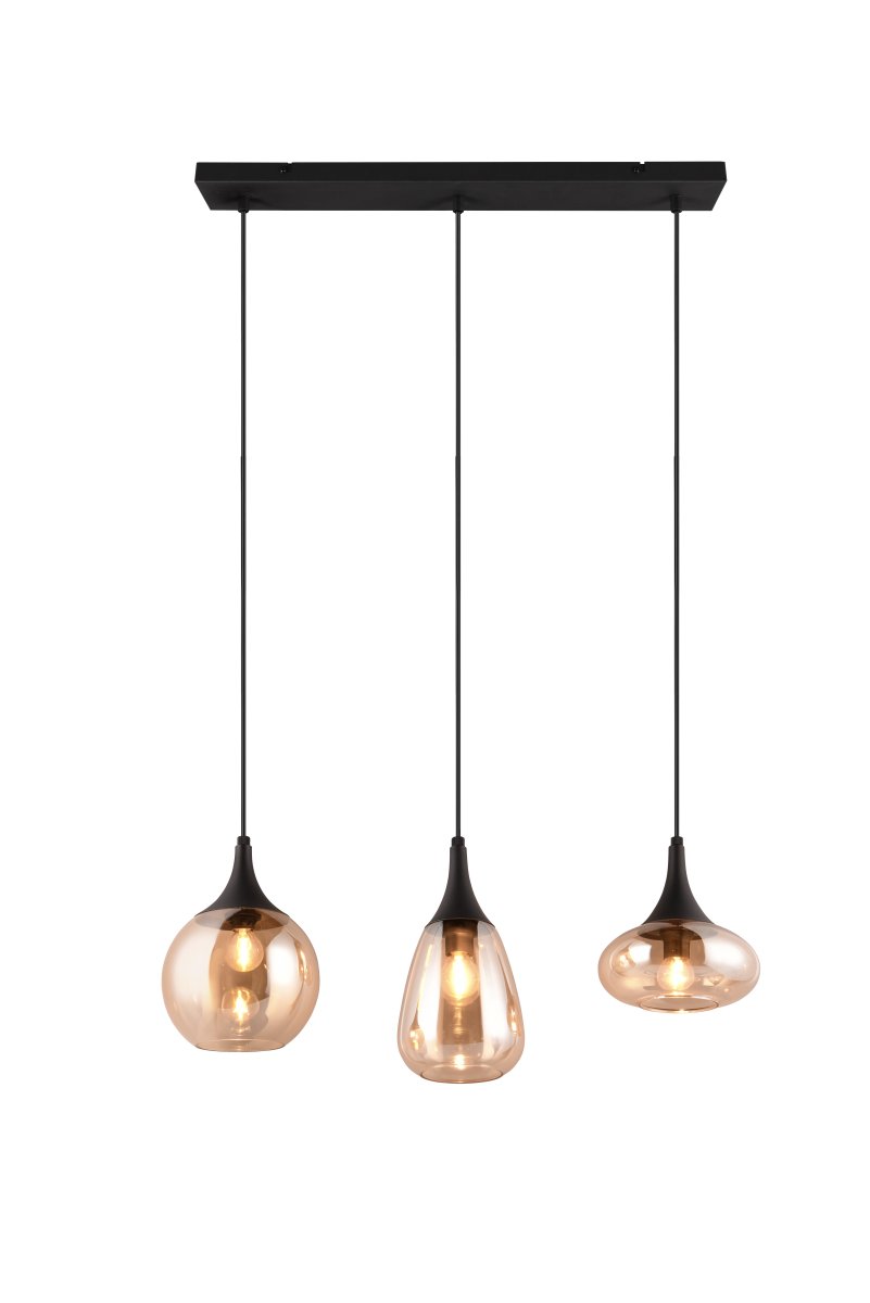 Lumina 68cm Rav Taklampe Fra Trio Lighting - Det mattsvarte fargevalget gjør den enkel å matche med forskjellige farger og interiørstiler, noe som gir hjemmet ditt et stilig og moderne preg.