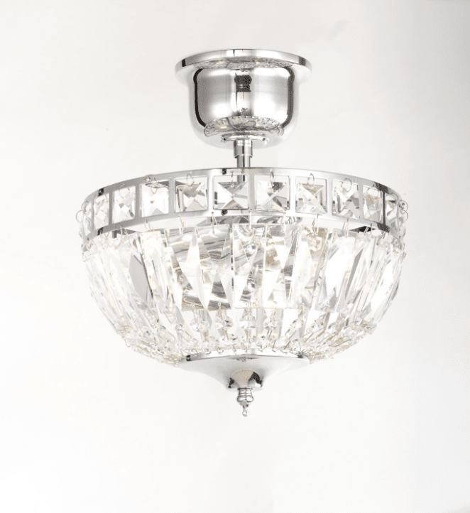 Flores Ø25 Sølv krystall Fra Norrsken Design - De håndkuttede klasse 1 K9-krystallene gir en spektakulær glans og skaper et vakkert lysspill som forvandler ethvert rom til en glitrende oase.