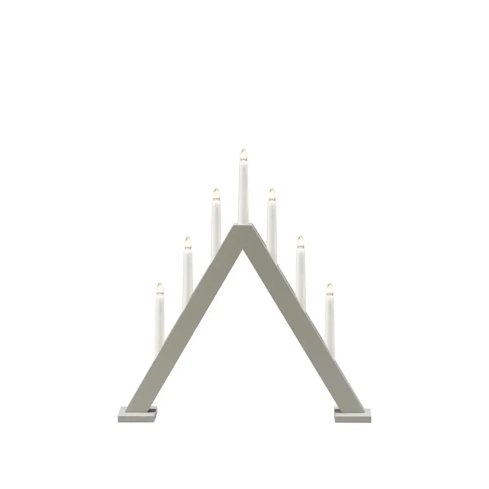 Candelabra 7 Lights Grå Fra Konstsmide - Den klassiske pyramideformen er kombinert med et minimalistisk design, noe som gj&oslash;r den til en perfekt interi&oslash;rdetalj i b&aring;de tradisjonelle og moderne hjem.