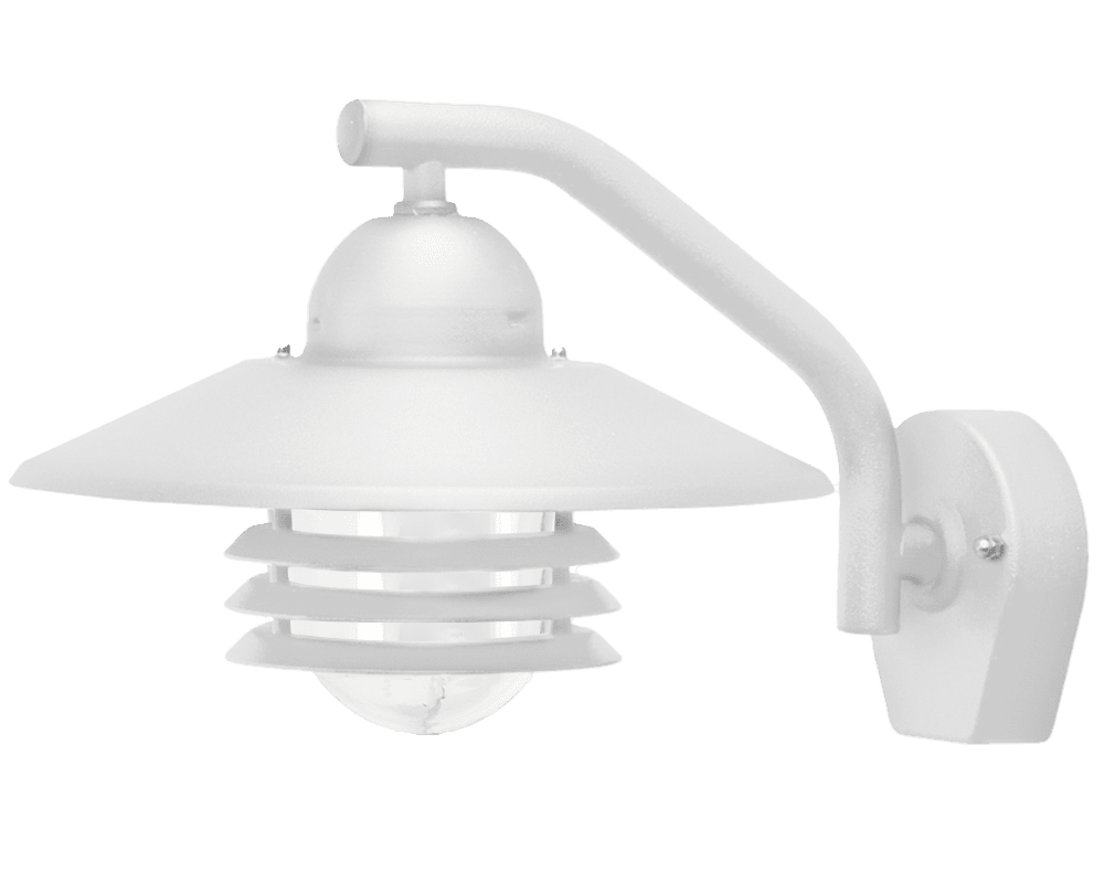 Zoom bilde av Tellus Hvit utendørslampe Fra Westal - Baksiden har to&aring; innganger og utganger og er utstyrt med en hurtigkoblingsklemme for enkel installasjon.
