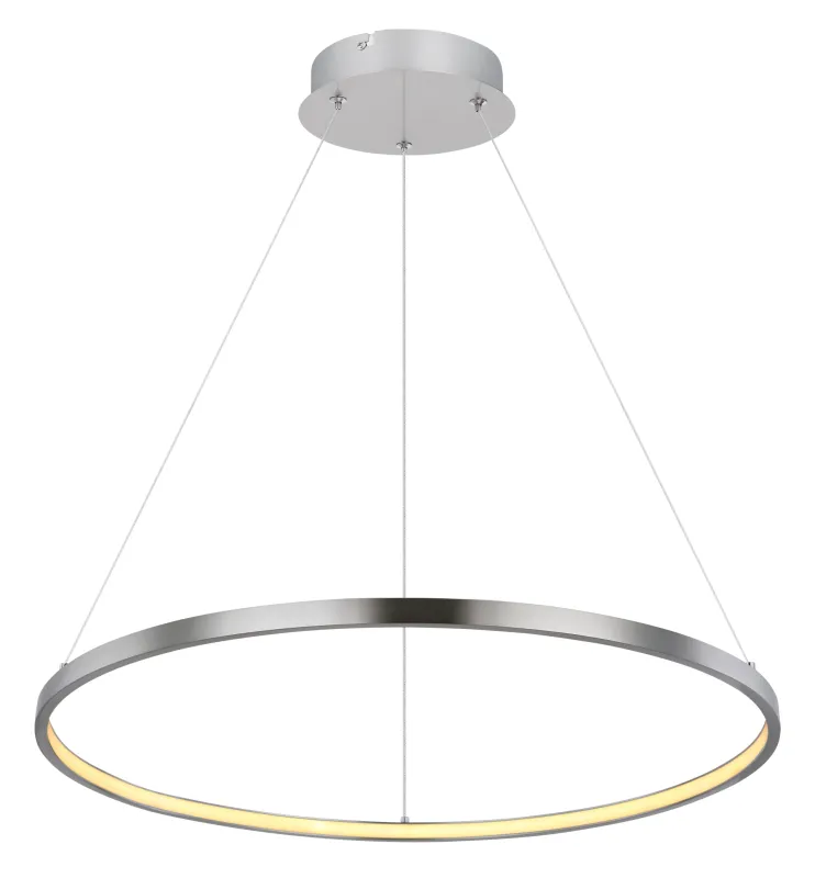 Ralph Ø60 Nikkel Taklampe Fra Globo Lighting - Den moderna, runda takpendeln Ralph i matt nickel &auml;r en stilren blickf&aring;ngare i ditt hem.