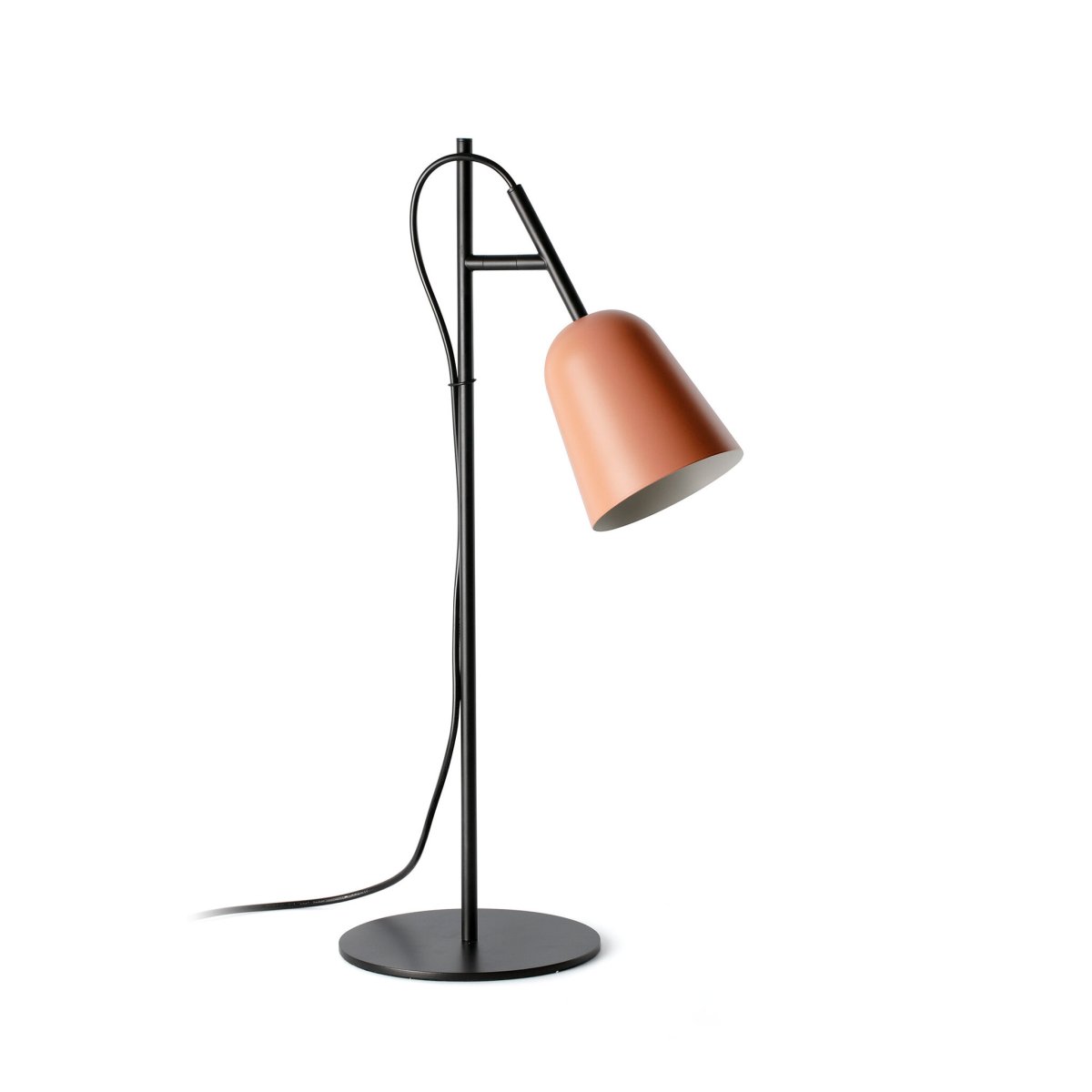 Studio 55cm Rosa skrivebordslampe Fra Faro Barcelona - Lampens signatur er den dekorative kabelklipsen formet som en tregren, en unik detalj som gir lampen karakter.