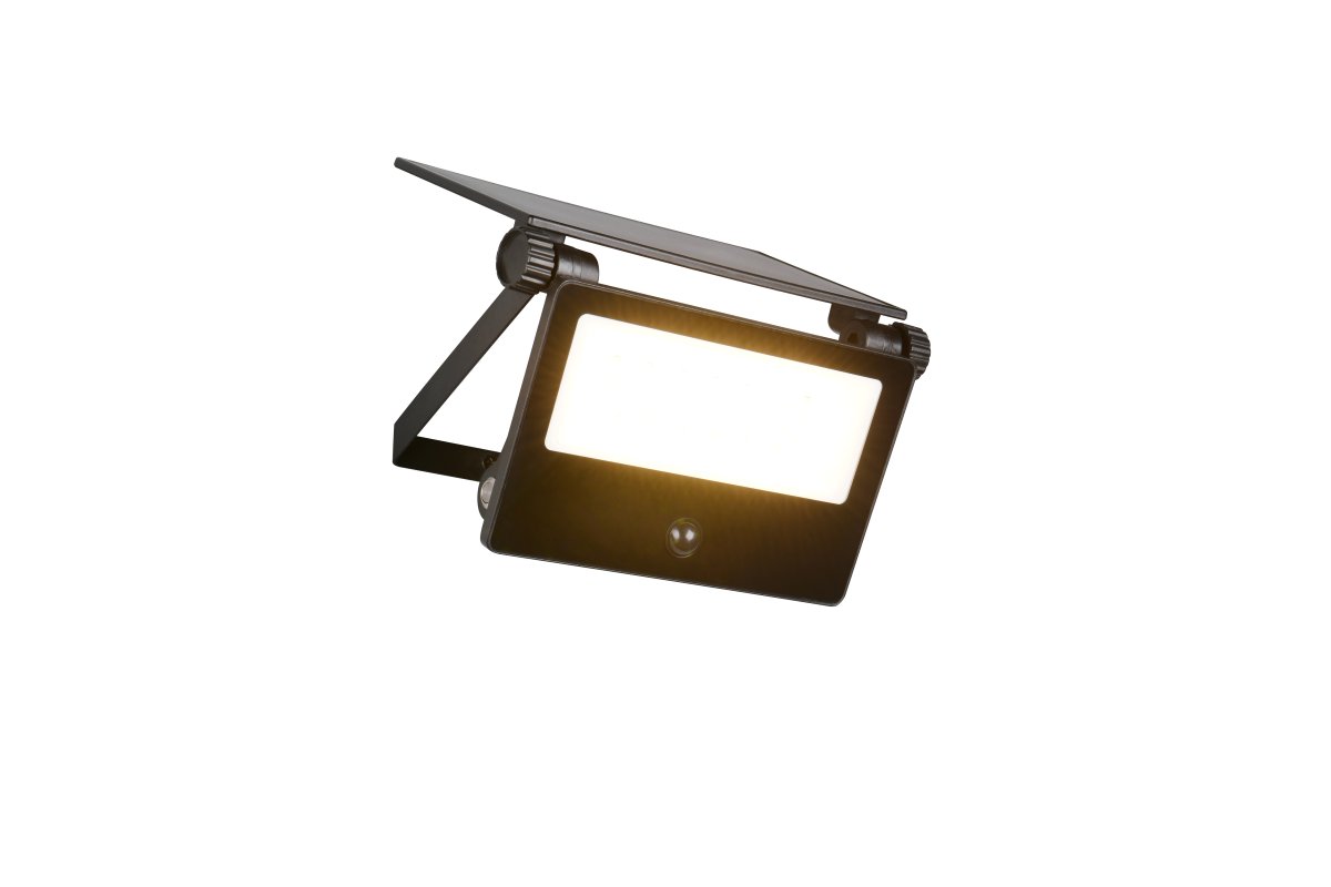 Moura 20cm Svart utendørslampe Fra Trio Lighting - Moura er et kraftig og miljøvennlig utelys med integrert solcellepanel og oppladbare batterier.