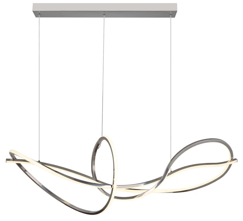 Iduna 110cm Krom Taklampe Fra Globo Lighting - Med en lengde på 110 cm og et design i forkrommet rustfritt stål, gir den hjemmet ditt en luksuriøs følelse.