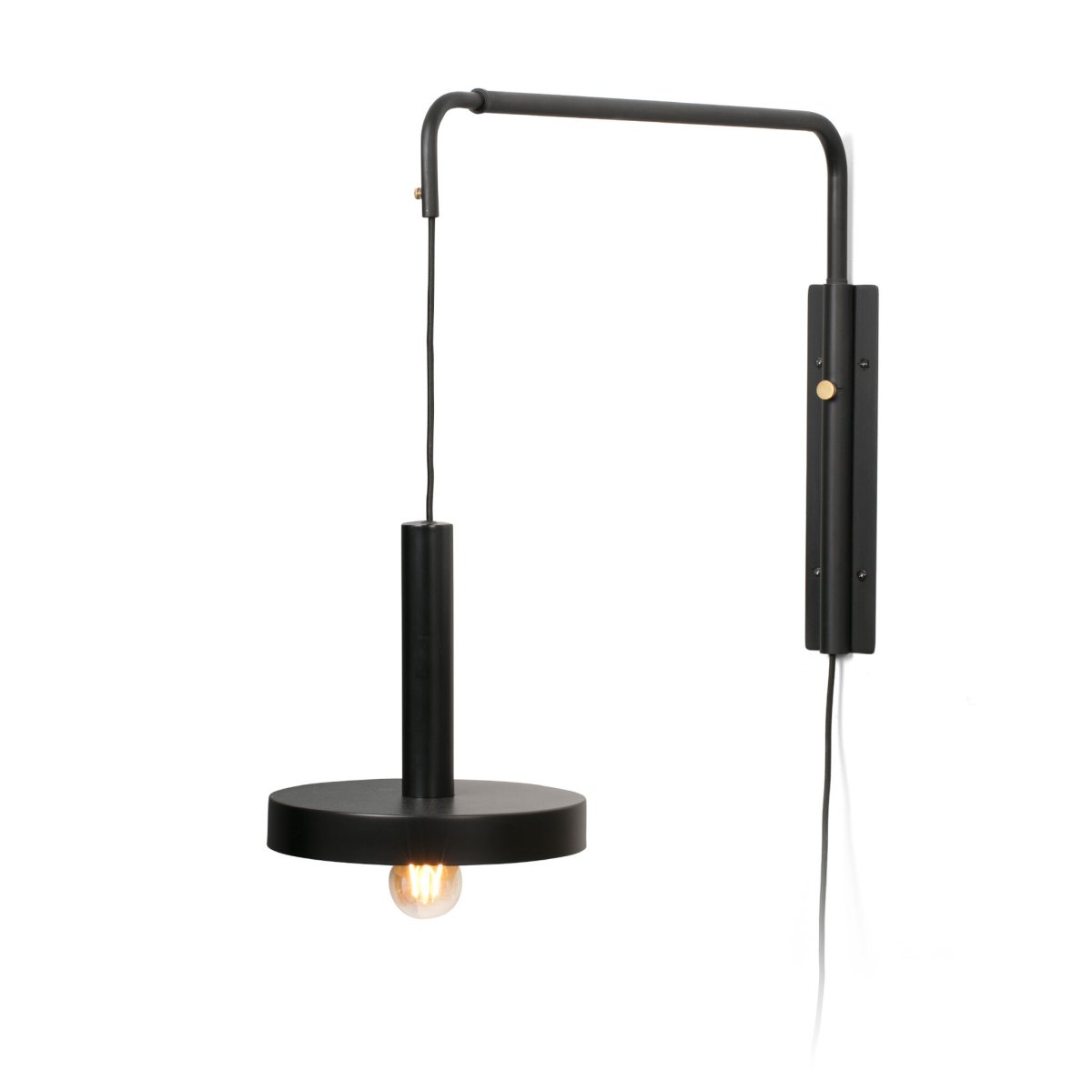 Whizz 70cm Svart vegglampe Fra Faro Barcelona - Whizz er en designserie av Christoph Friedrich Wagner som kombinerer moderne estetikk med eksklusive materialvalg.