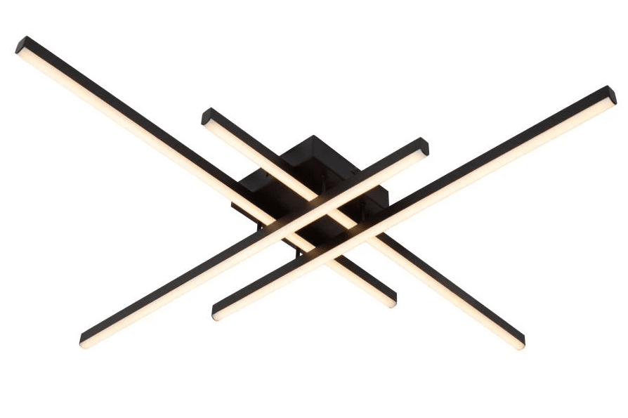 Novak 80cm Svart plafond Fra Lucide - Den har innebygd integrert LED på 42W med sterkt lys på 1500lm, koble den til en dimmer for å maksimere lyset.