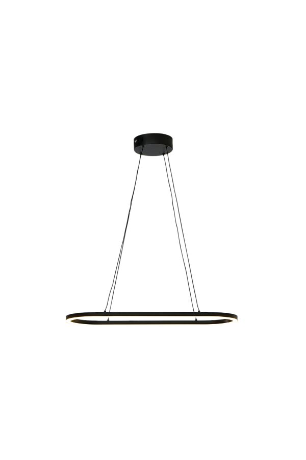 Oda 76cm Svart Taklampe Fra Aneta Lighting - Det gir et varmhvitt behagelig lys og med de justerbare ledningene kan du velge ønsket høyde.