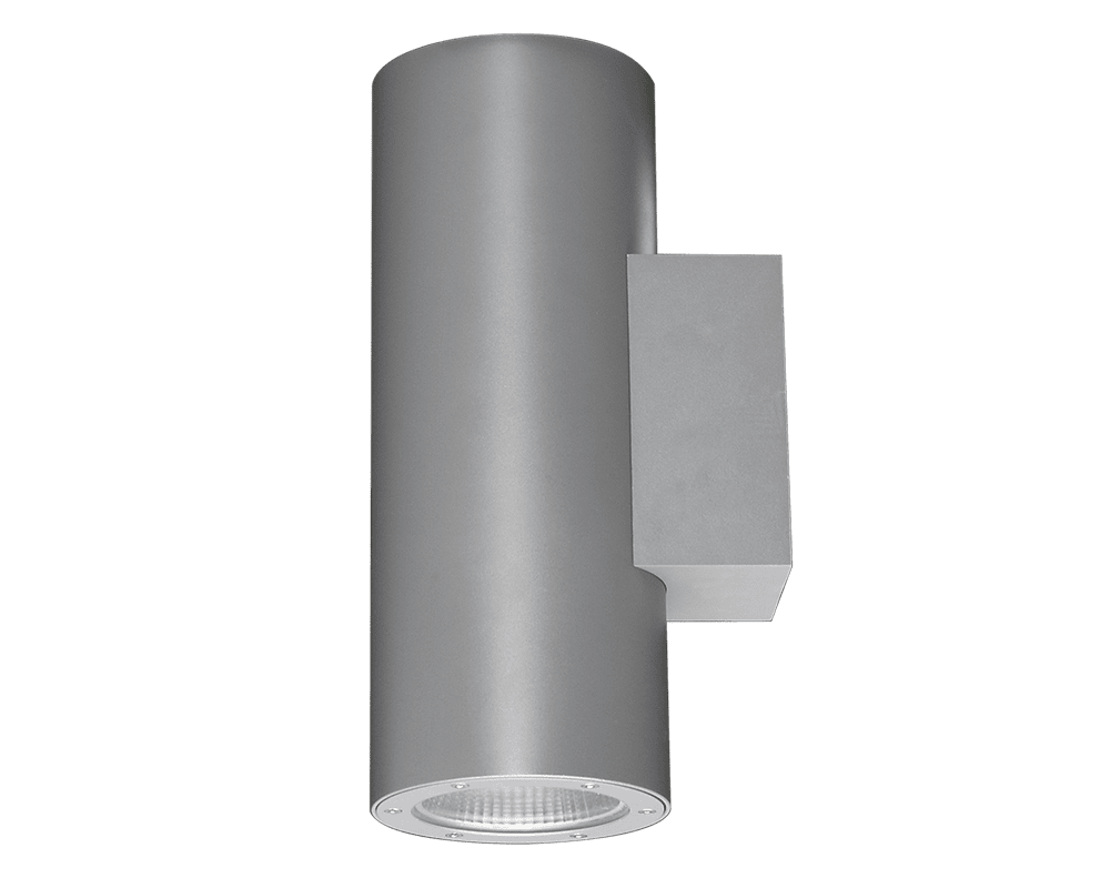 Magnum II Grå utendørslampe Fra Westal - Denne veggarmaturen gir både lys opp og ned og er laget av anodisert aluminium, pulverlakkert i aluminiumsfinish.