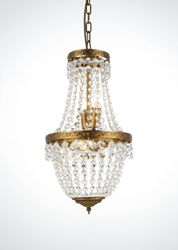 Morsamt Ø25 Børstet messing krystall Fra Norrsken Design - Denne lysekronen er ikke bare en lyskilde, men også; et kunstverk som forvandler ethvert rom til et elegant miljø.