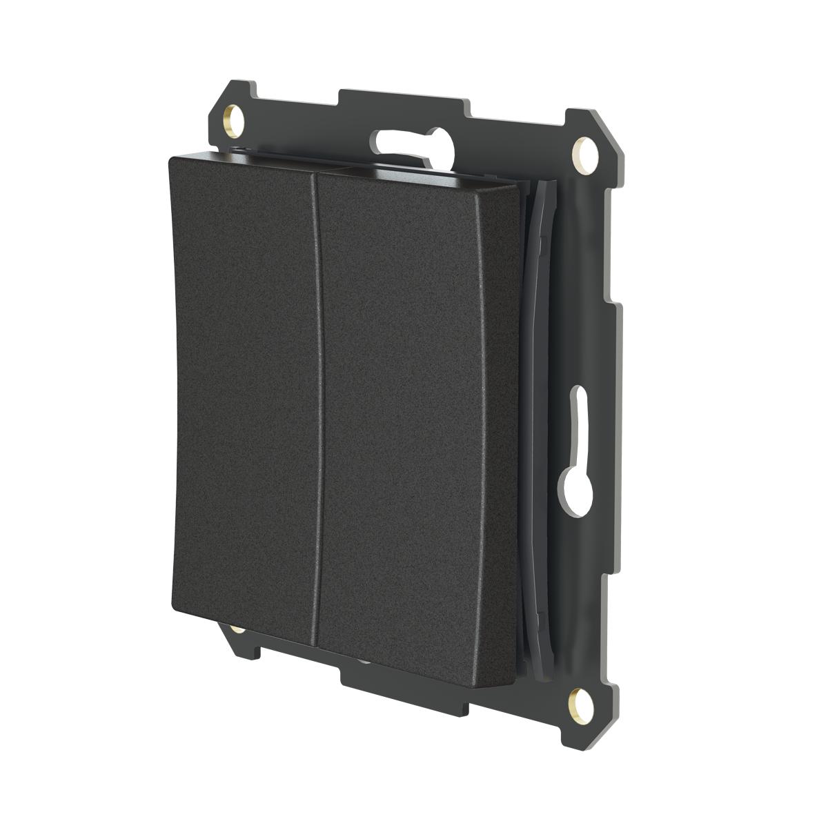 Trådløs trykknapp WPH-01-S Antrasitt Fra Plejd - WPH-01 monteres enkelt utenfor en standard enhetsboks eller med dobbeltsidig tape eller skruer.