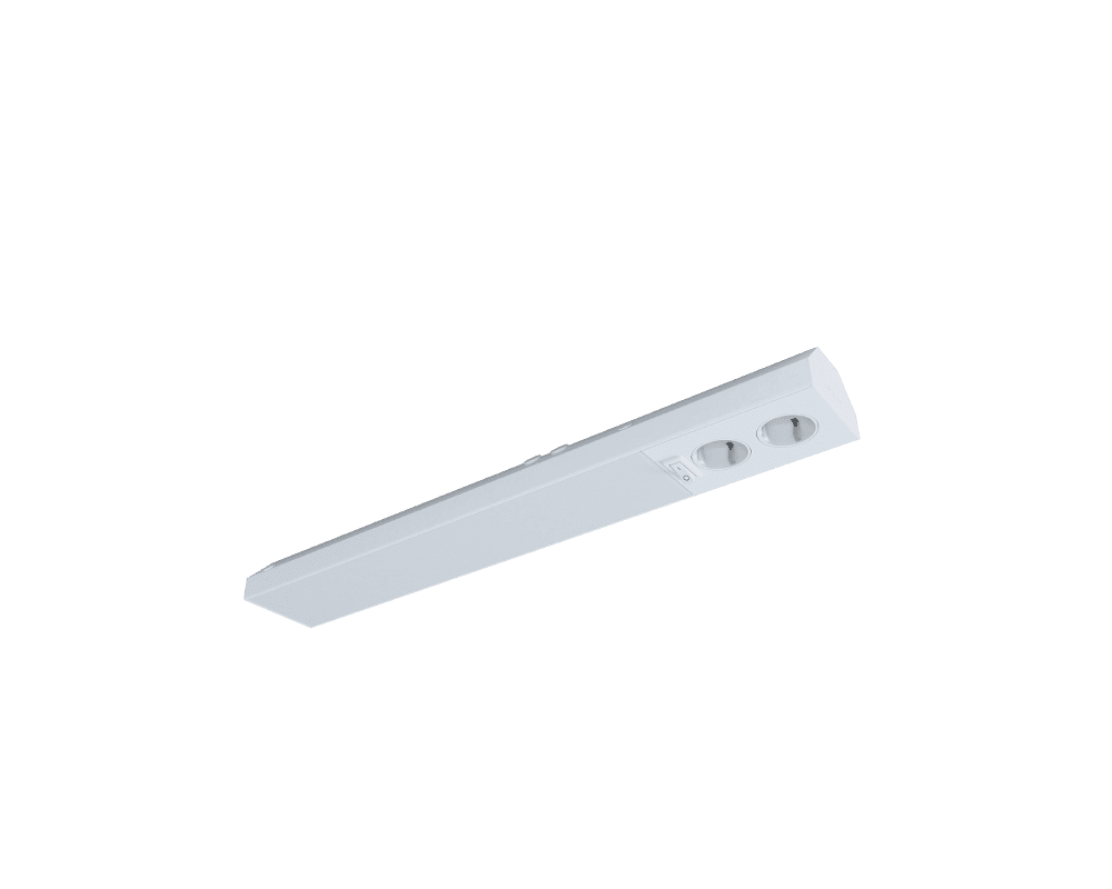 Zoom bilde av Acis Stikkontakt 55cm Hvit Fra Westal - Denne benklampen har doble stikkontakter og kan dimmes n&aring;r den er koblet til en ekstern dimmer.