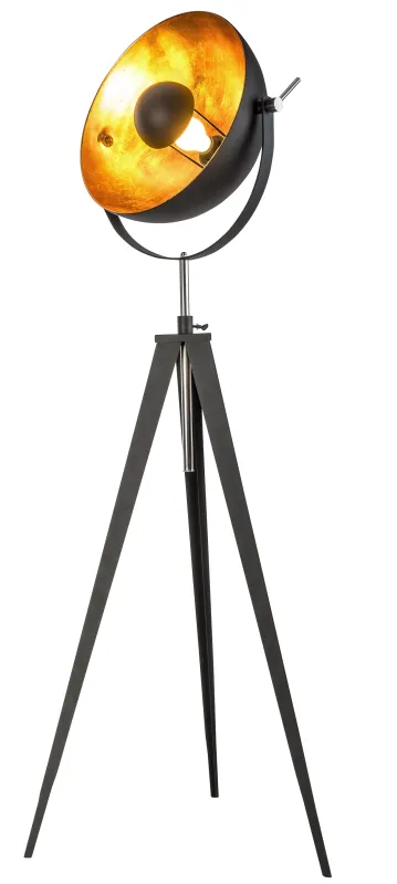 Bowy Svart gulvlampe Fra Globo Lighting - &nbsp;Bowy &auml;r det perfekta valet f&ouml;r dig som vill kombinera stil och funktion &ndash; en golvlampa som skapar en inbjudande och modern atmosf&auml;r i ditt hem.