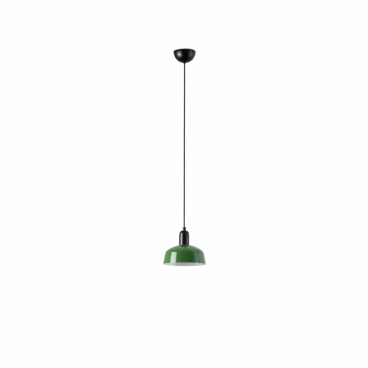 Tatawin Ø18 Grønn Taklampe Fra Faro Barcelona - Tatawin er en taklampe med svart struktur og en gr&oslash;nn metallskjerm som sprer et rettet, atmosf&aelig;risk lys.