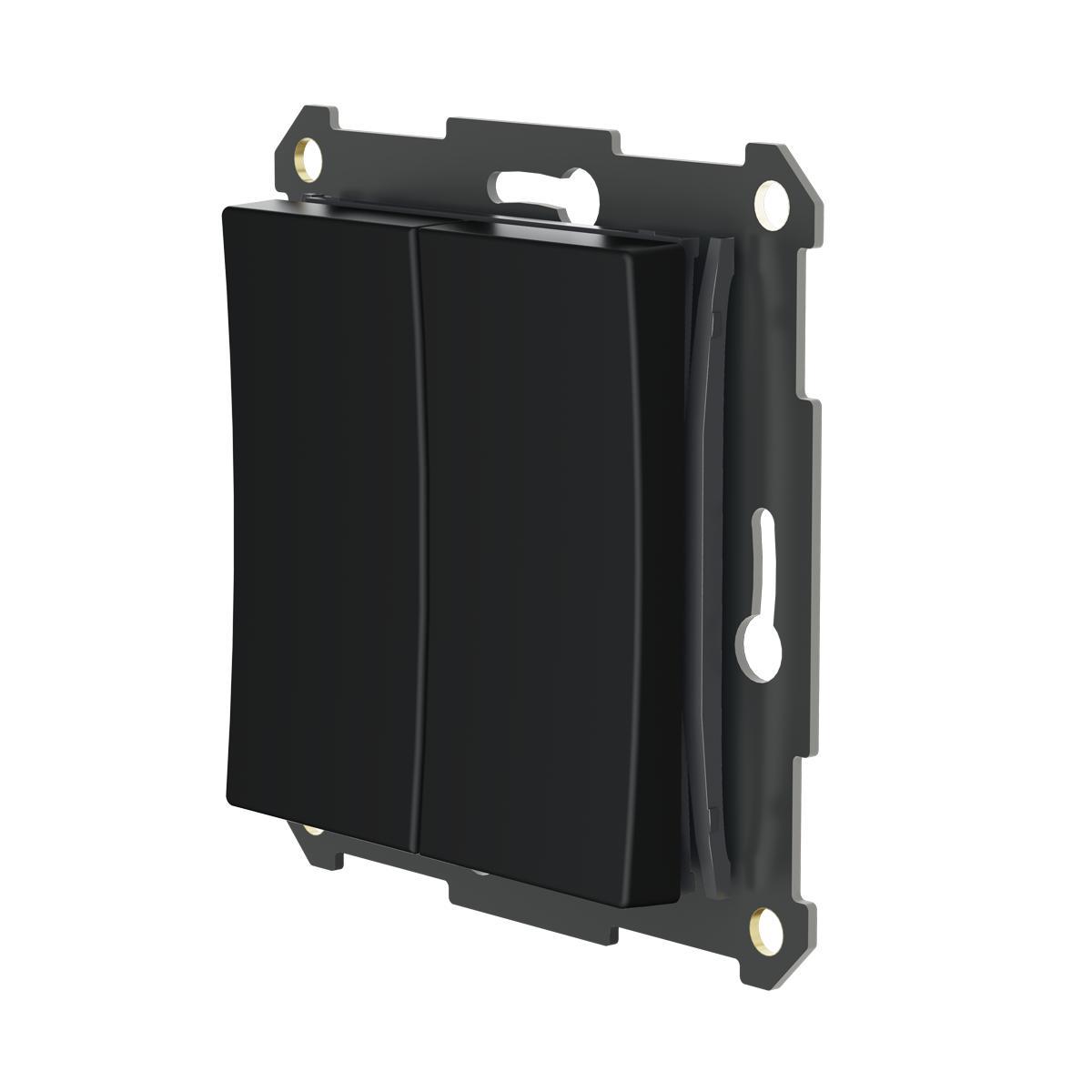 Trådløs trykknapp WPH-01-E Svart Fra Plejd - WPH-01 monteres enkelt utenfor en standard enhetsboks eller med dobbeltsidig tape eller skruer.