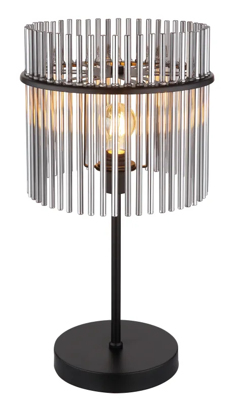 Gorley 55cm Svart bordlampe Fra Globo Lighting - Med sitt genomt&auml;nkta utf&ouml;rande och h&ouml;gkvalitativa material sm&auml;lter Gorley harmoniskt in i moderna inredningsstilar och ger varje rum en stilfull touch.