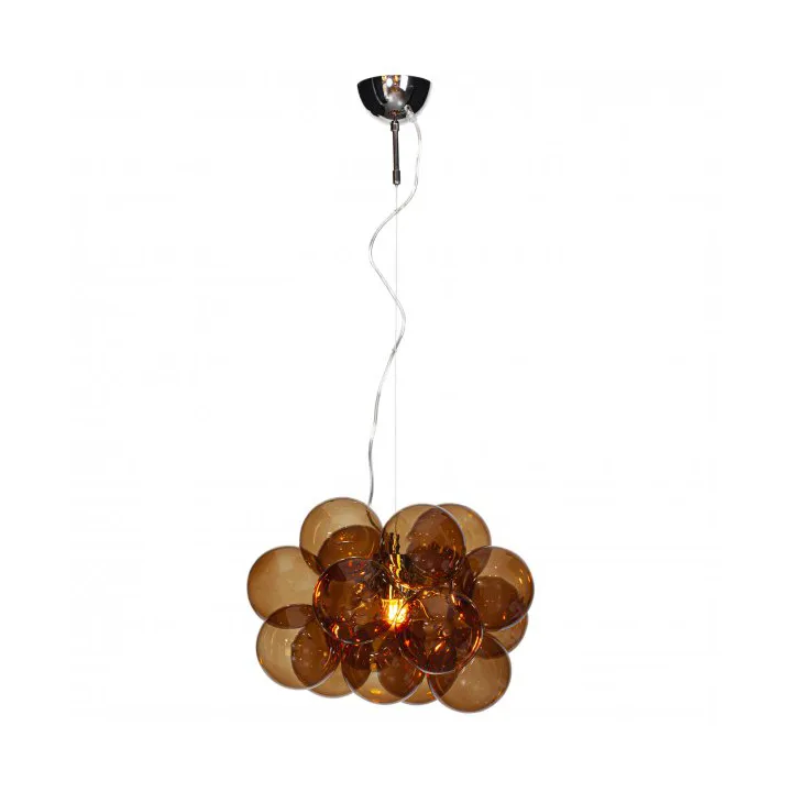 Zoom bilde av Cloud Ø48 Konjac Taklampe Fra By Rydéns - Sky-anheng p&aring; 48 cm fra By Ryd&eacute;ns er laget av vakkert bl&aring;ste glasskuler som sammen danner en svevende og myk lyssky.