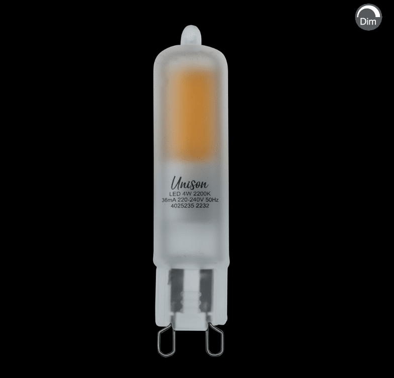 LED G9 matt 4W 2200K dimbar Fra Unison - 