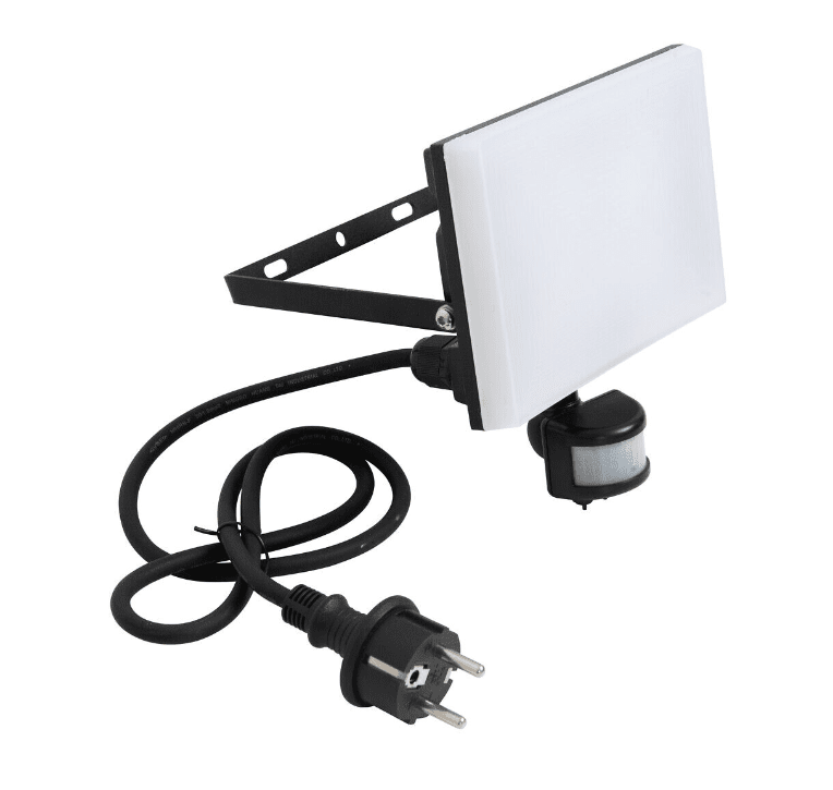 Airflood 20W Svart utendørslampe Fra Airam - Denne lampen er ogs&aring; utstyrt med en bevegelsessensor som reagerer p&aring; bevegelse innenfor 120&amp;grader; og fra en avstand p&aring; 2-8m.