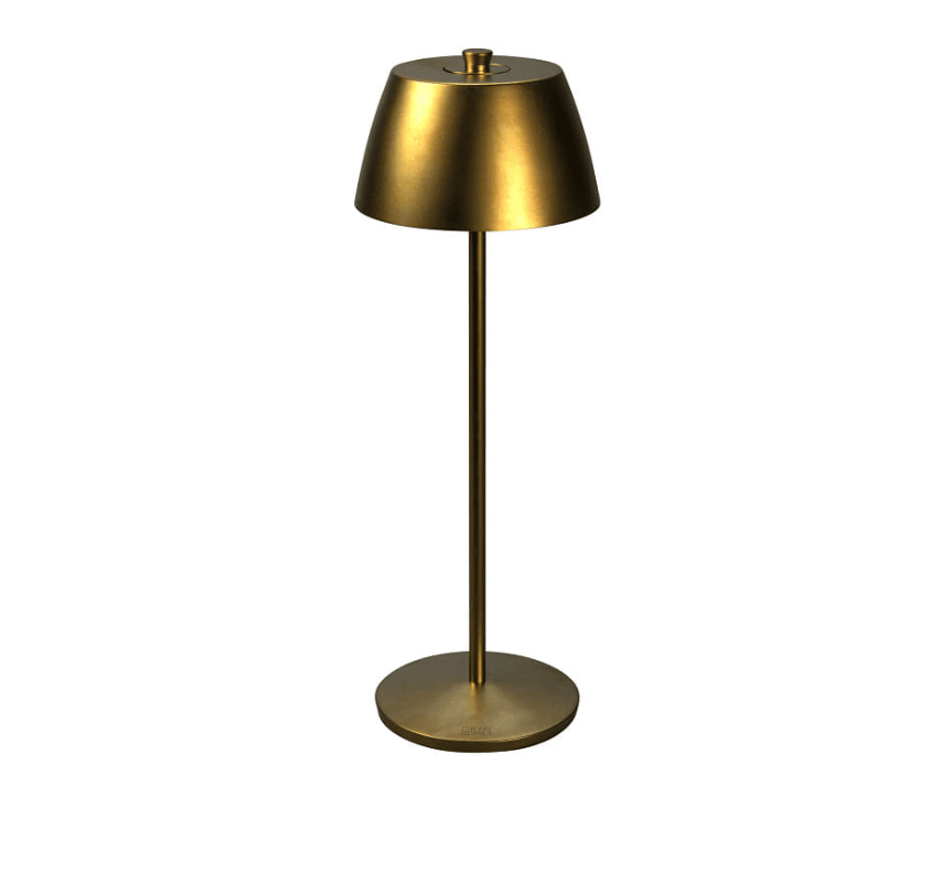 Èze 32cm Matt gull bærbar Fra Konstsmide - Lampen er utstyrt med en ber&oslash;ringsdimmer slik at du kan justere lysstyrken og fargetemperaturen fra varmt gult lys til varmt hvitt lys.