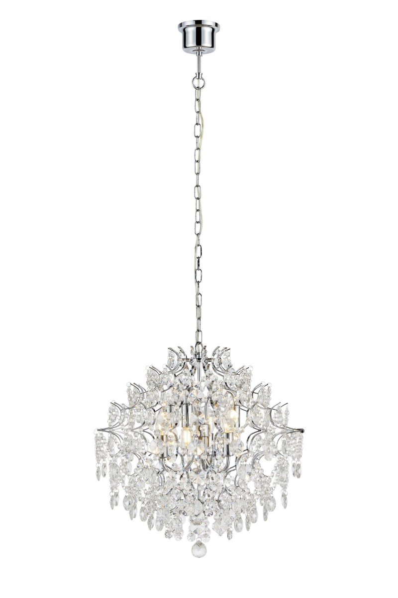 Rosendal Ø50 Krom krystall Fra Markslöjd - Med sine vakre maskinskårne prismer og en forkrommet metallramme gir den et eksklusivt preg.