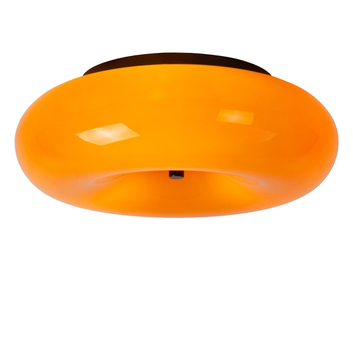 Sentino Ø30 Oransje plafond Fra Lucide - Perfekt for stuen, kj&oslash;kkenet, soverommet eller gangen, Sentino er en i&oslash;ynefallende detalj som tilf&oslash;rer et snev av 60-tallsstil eller moderne eleganse til ethvert rom.